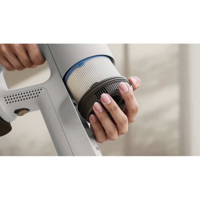 Reusable, washable post-motor filter that enhances filtration performance and releases clean air into your home.