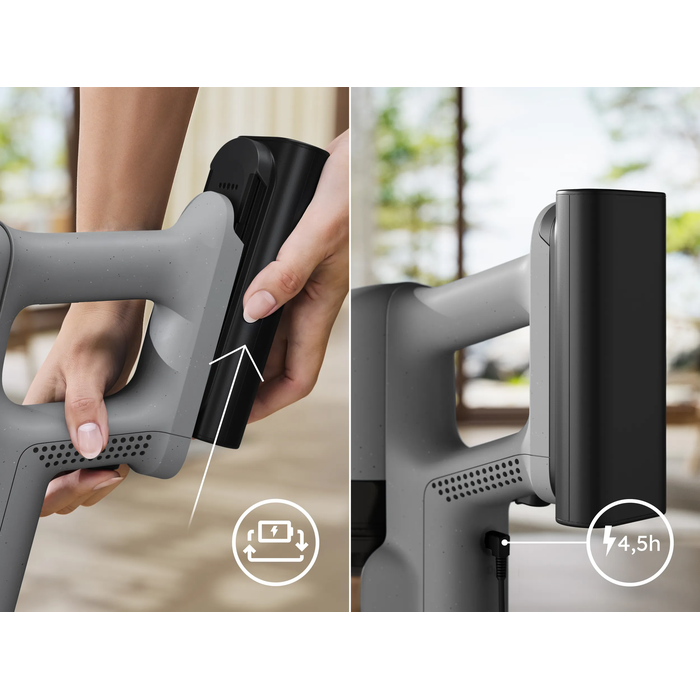 Charge right on the product – automatic protection stops overcharging