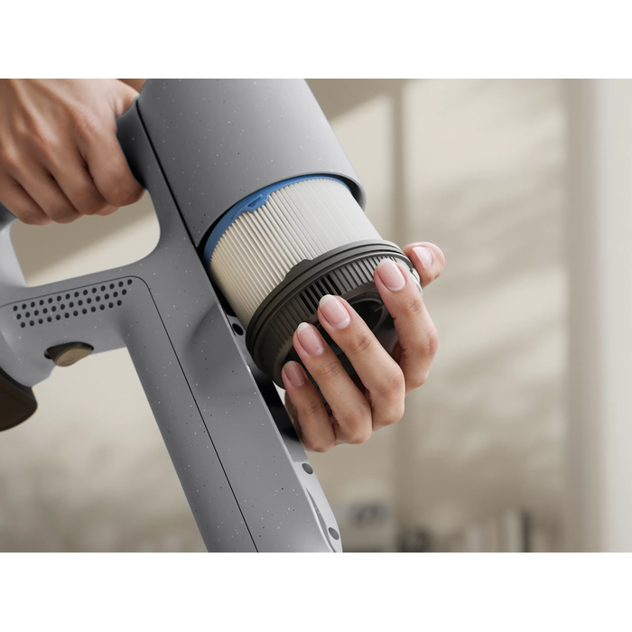 Reusable, washable post-motor filter that enhances filtration performance and releases clean air into your home.