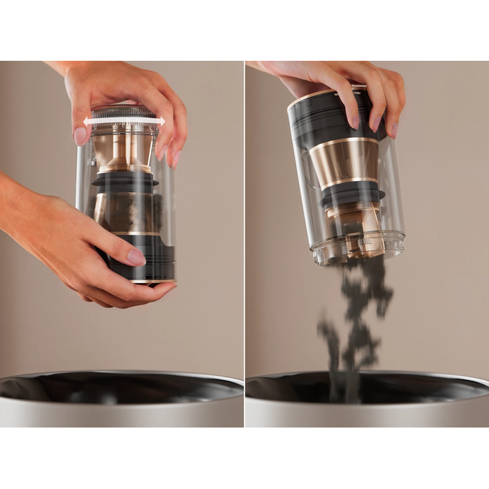 Quick and easy dust disposal – just press, empty, and go