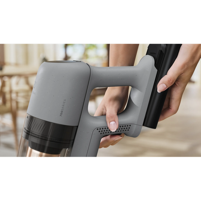 Battery-powered hand unit with compact design for easy portability and simple use.