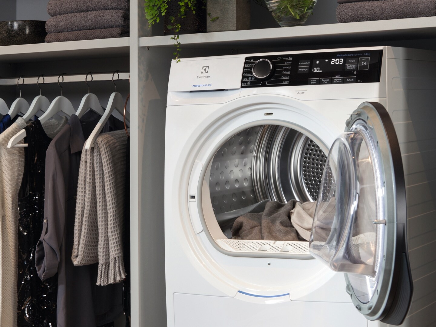 Dryer in wardrobe