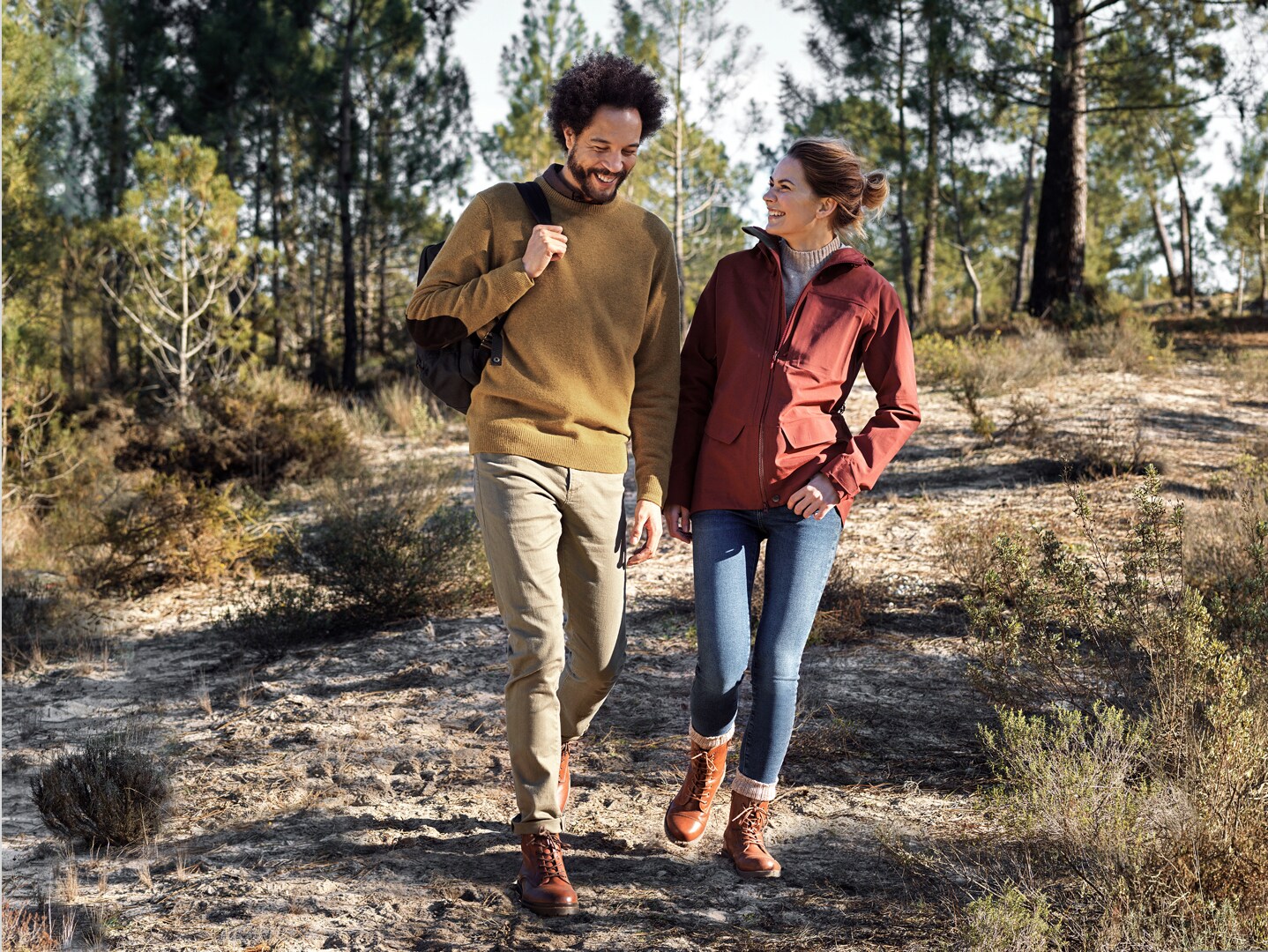 Walking in the woods