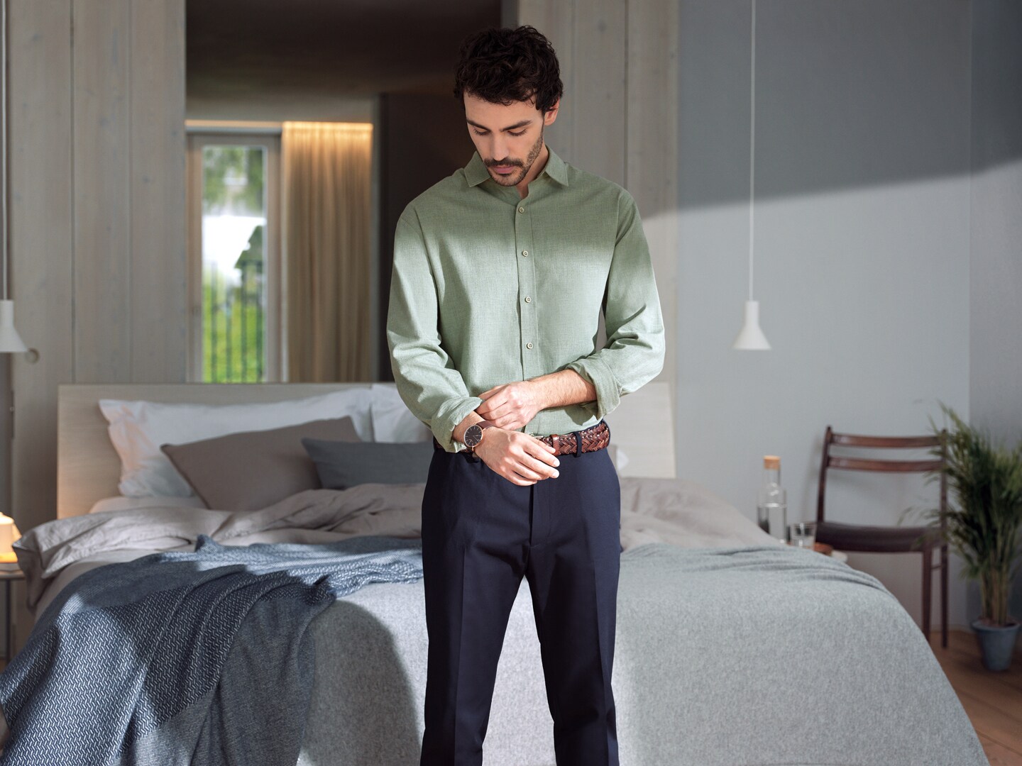 Man getting dressed