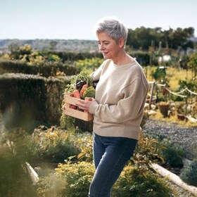 woman in garden