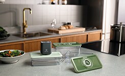 Food containers placed on table