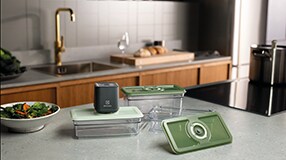 Food containers placed on table
