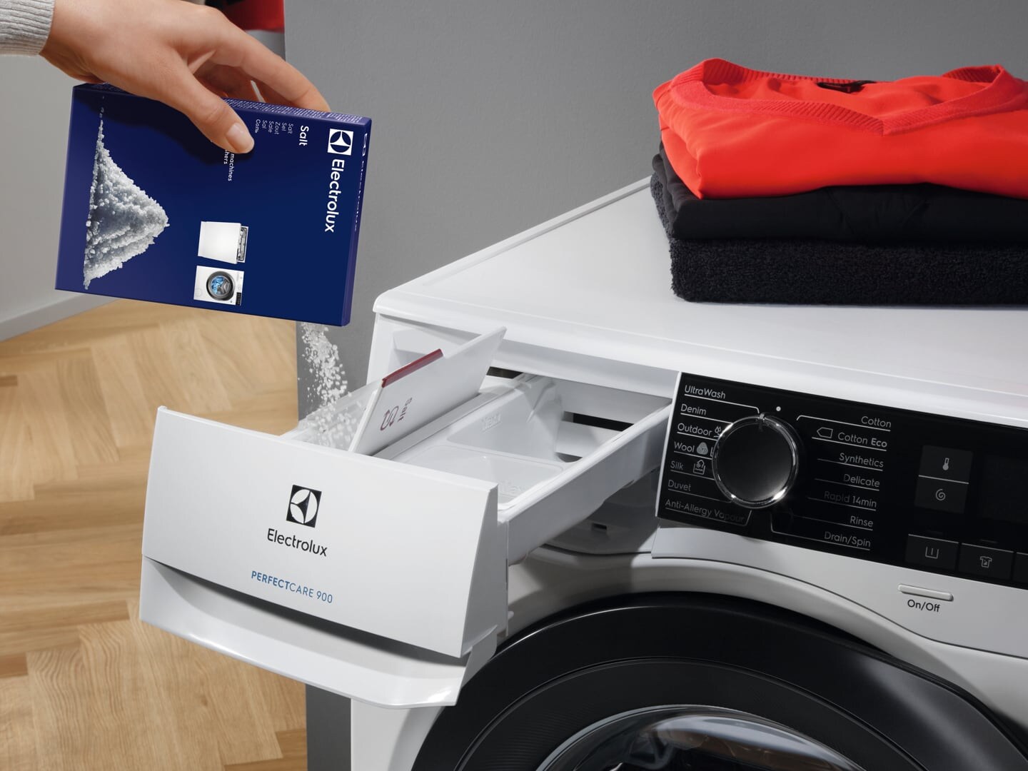 adding salt to washing machine
